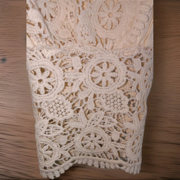 NWT Victorian Yellow Renaissance Blouse 3X Edwardian Romantic Feminine Crochet - Picture 8 of 8